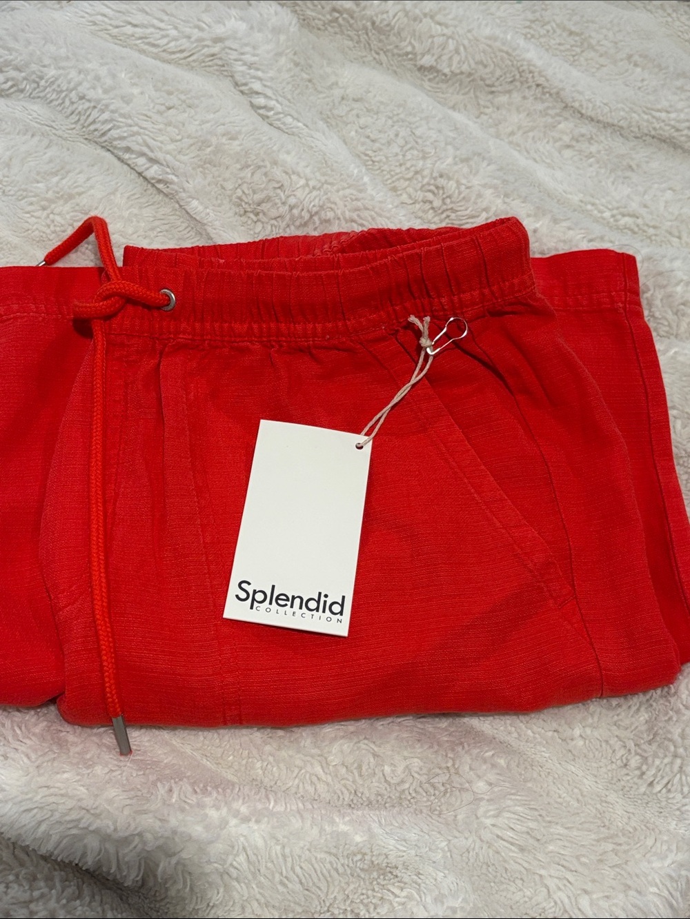 Splendid Red Wide-Leg Drawstring Pants - Picture 6 of 6